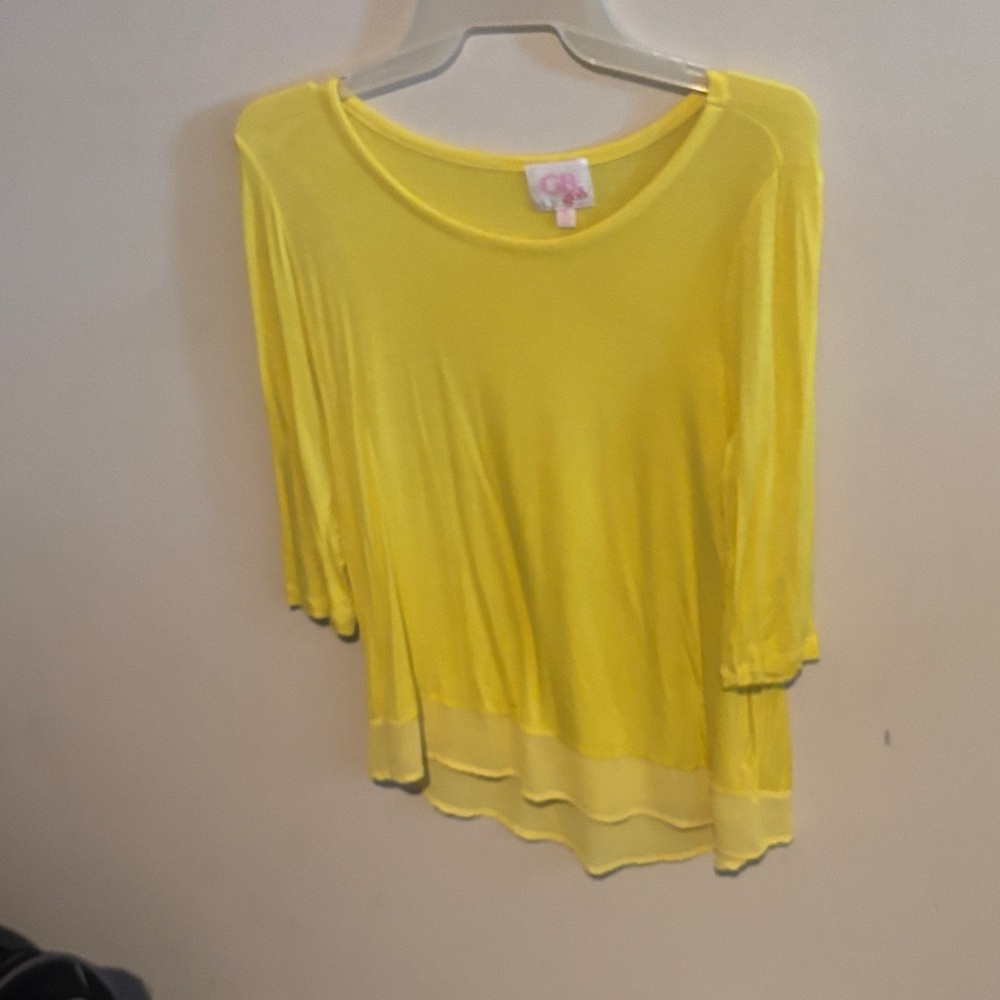 GB girls Bright Yellow Girls' Lightweight Tunic Top